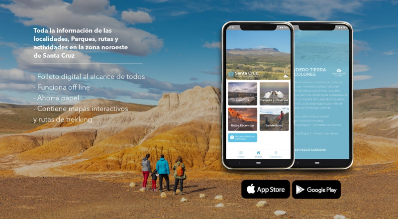 Una nueva aplicación con todos los atractivos del noroeste santacruceño te invita a viajar